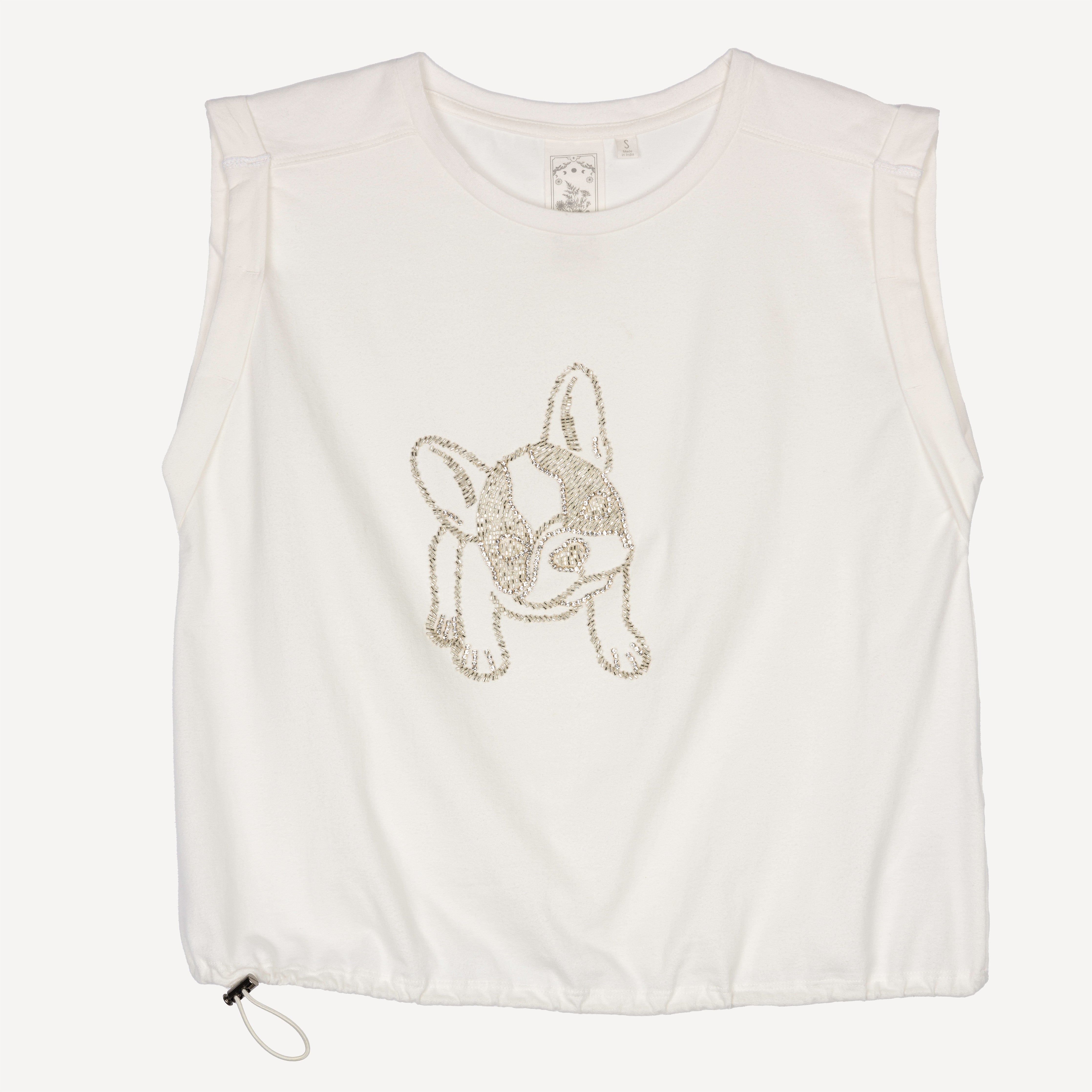 売れ筋商品|||エレントレイシー カットソー トップス レディース Women s Sleeveless Shirt with Bead Detail Marshmallow Womens Rolled Sleeve Muscle Tank - Marshmallow – Ravelheart