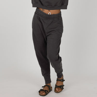 Womens Washed Harem Jogger - Pirate Black