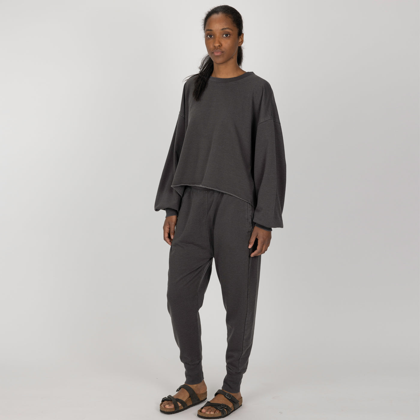 Womens Washed Harem Jogger - Pirate Black