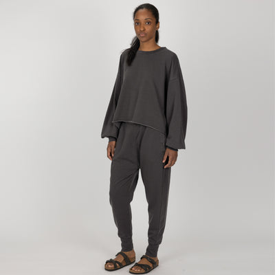 Womens Washed Harem Jogger - Pirate Black