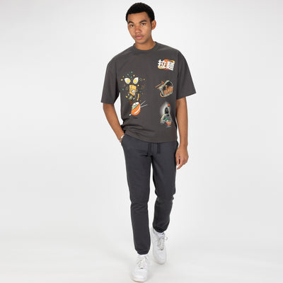 Premium Heavy Cotton Boxy Fit Discharge Print Tee - Unexplored / Astronaut