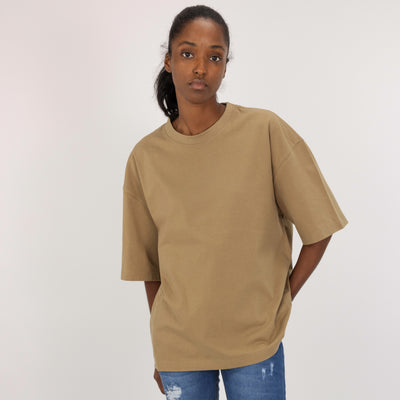 Premium Heavy Cotton Solid Color Boxy Fit Tee - Elmwood