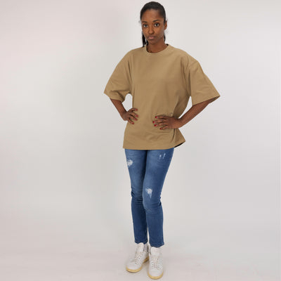 Premium Heavy Cotton Solid Color Boxy Fit Tee - Elmwood