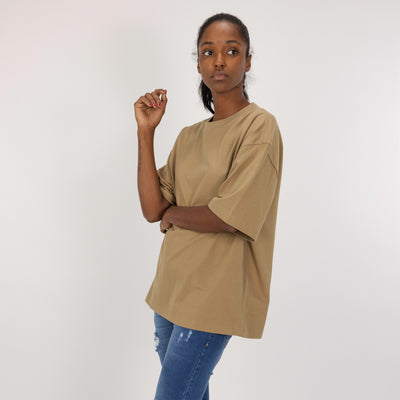 Premium Heavy Cotton Solid Color Boxy Fit Tee - Elmwood