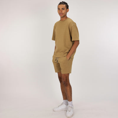 Fleece Solid Boxy Tee - Fennel Seed