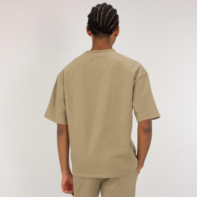 Fleece Solid Boxy Tee - Elm