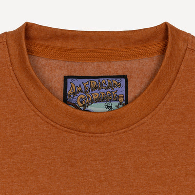 Fleece Solid Boxy Tee - Amber Brown