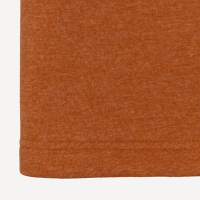 Fleece Solid Boxy Tee - Amber Brown