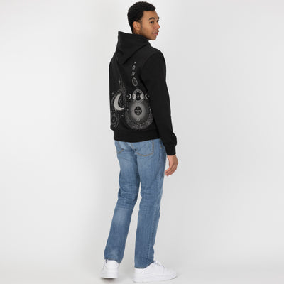 Embroidered Back Hoodie - Black / Celestial