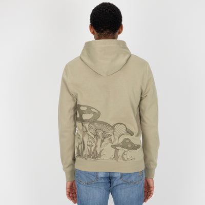 Embroidered Back Hoodie - Elm / Mushroom