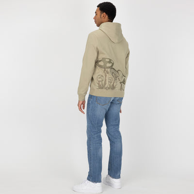 Embroidered Back Hoodie - Elm / Mushroom