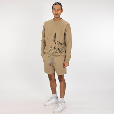 Embroidered Front Sweatshirt  - Elmwood / Koi