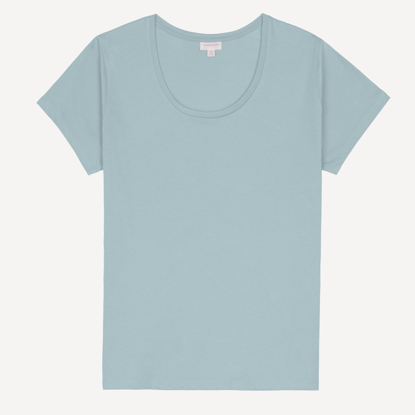 Womens Scoop Neck Tee - Cloud Blue