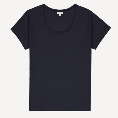 Womens Scoop Neck Tee - Navy Blazer