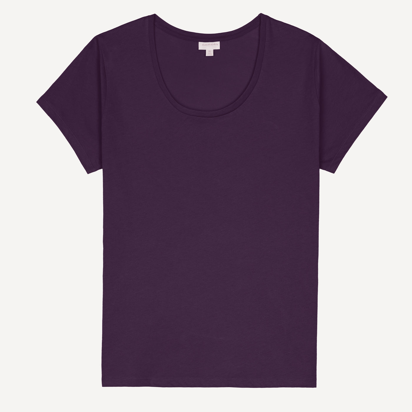 Womens Scoop Neck Tee - Purple Plumeria