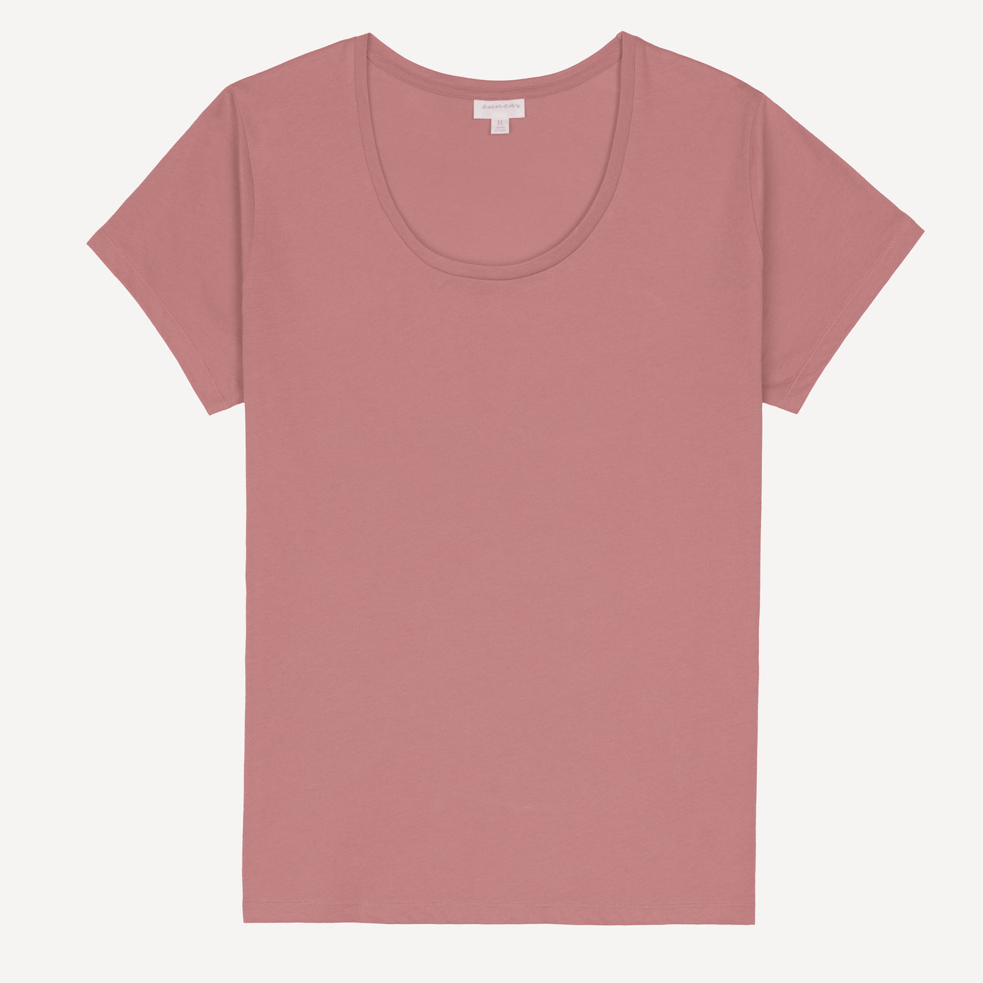 Womens Scoop Neck Tee - Ash Rose