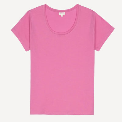 Womens Scoop Neck Tee - Fuchsia Pink