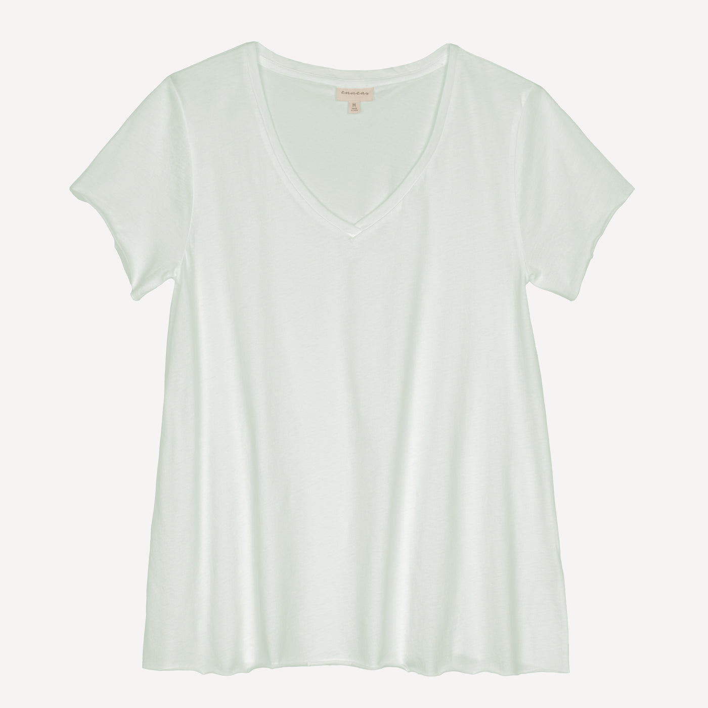 Womens V-neck Raw Edge Tee - Murmur