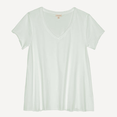 Womens V-neck Raw Edge Tee - Murmur