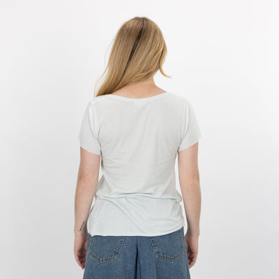 Womens V-neck Raw Edge Tee - Murmur