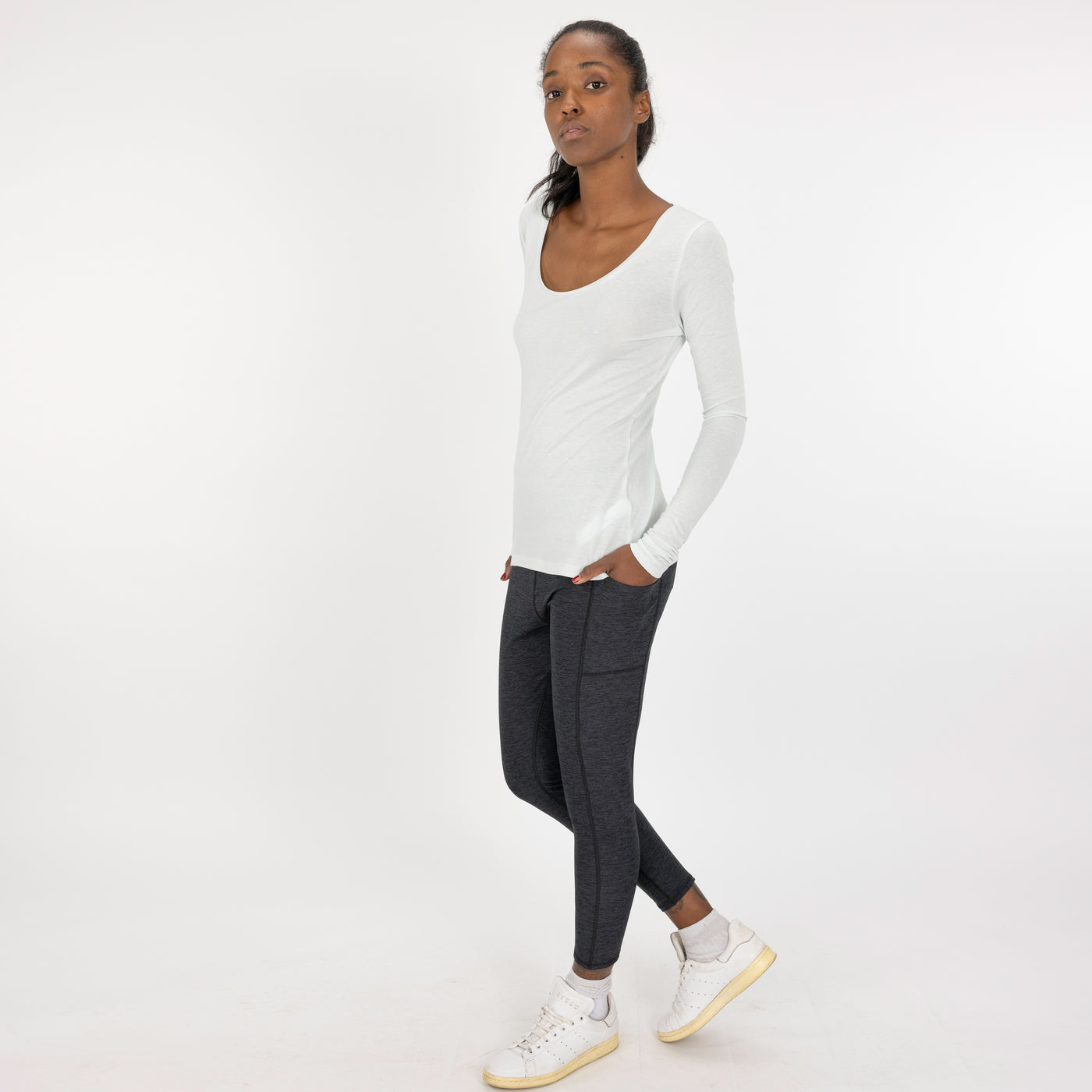 Fine Jersey Scoop Neck Long Sleeve - Murmur