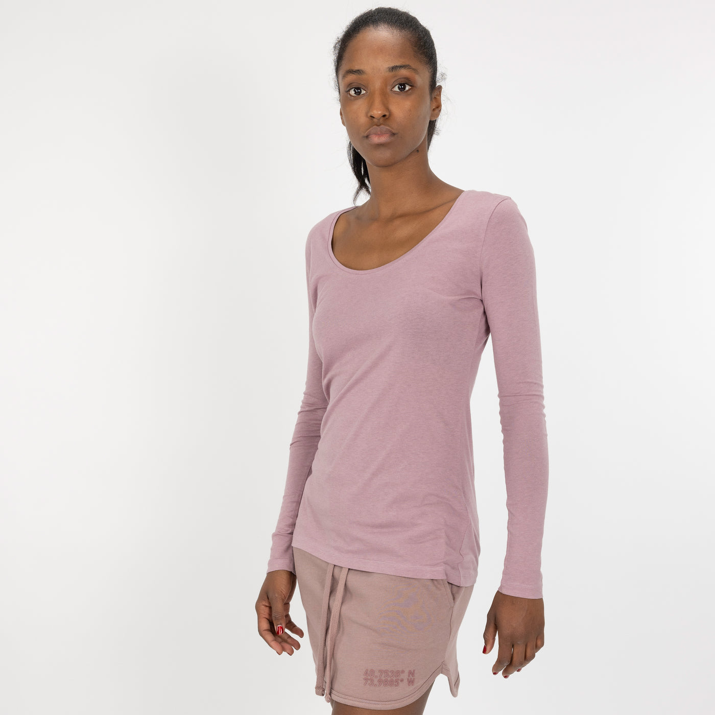 Fine Jersey Scoop Neck Long Sleeve - Toad Stool