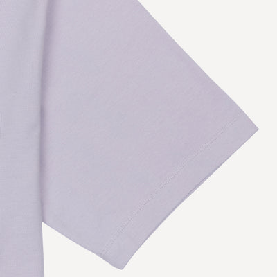 Premium Oversized Fit Tee with Pocket Embroidery - Lavender Blue / Cherry Blossom