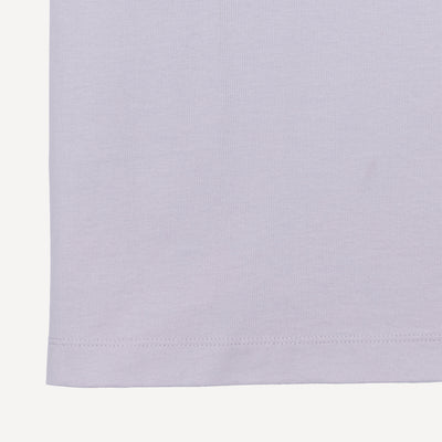 Premium Oversized Fit Tee with Pocket Embroidery - Lavender Blue / Cherry Blossom