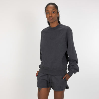 Womens Fleece Straight Mini Skirt - Woodland Grey