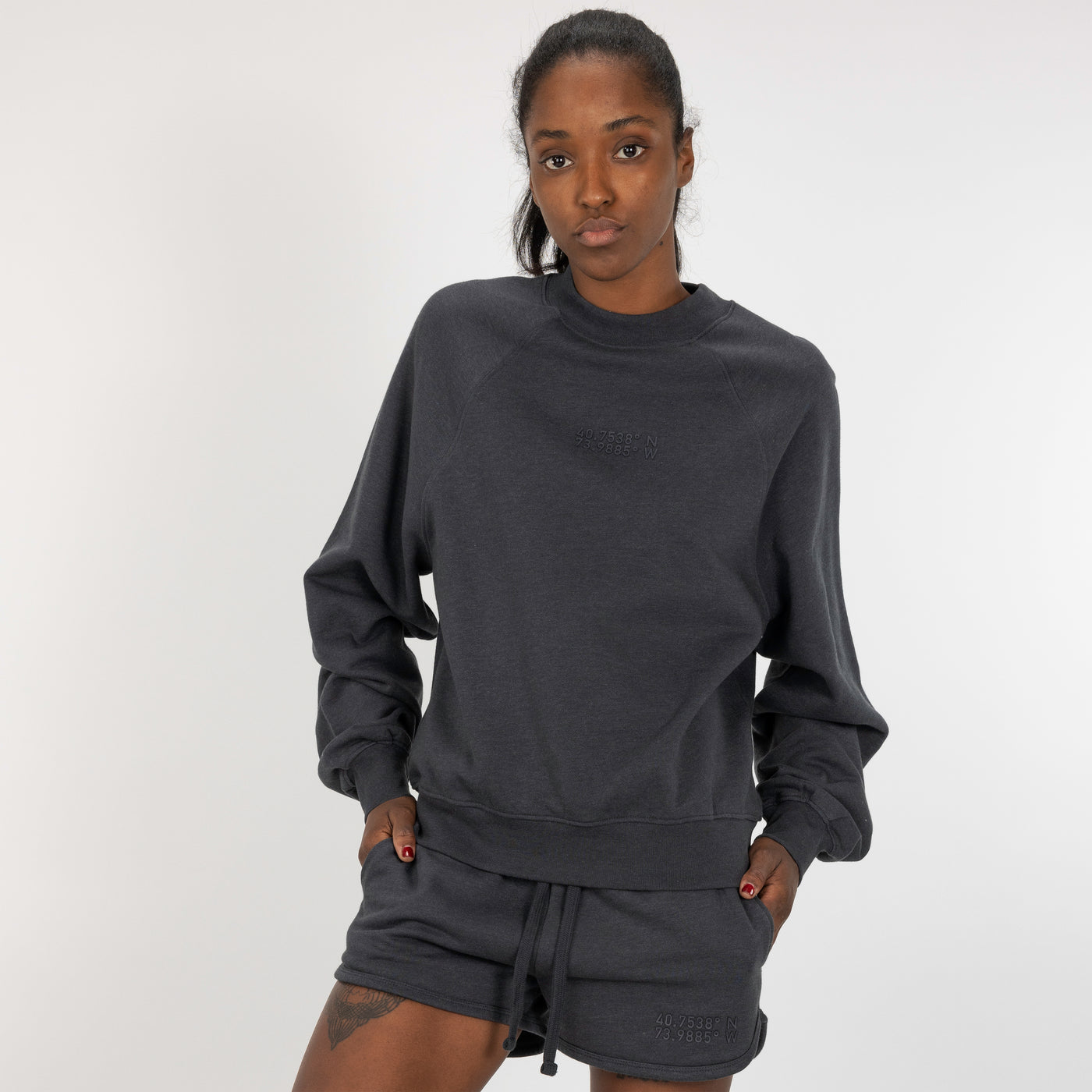 Womens Fleece Straight Mini Skirt - Woodland Grey