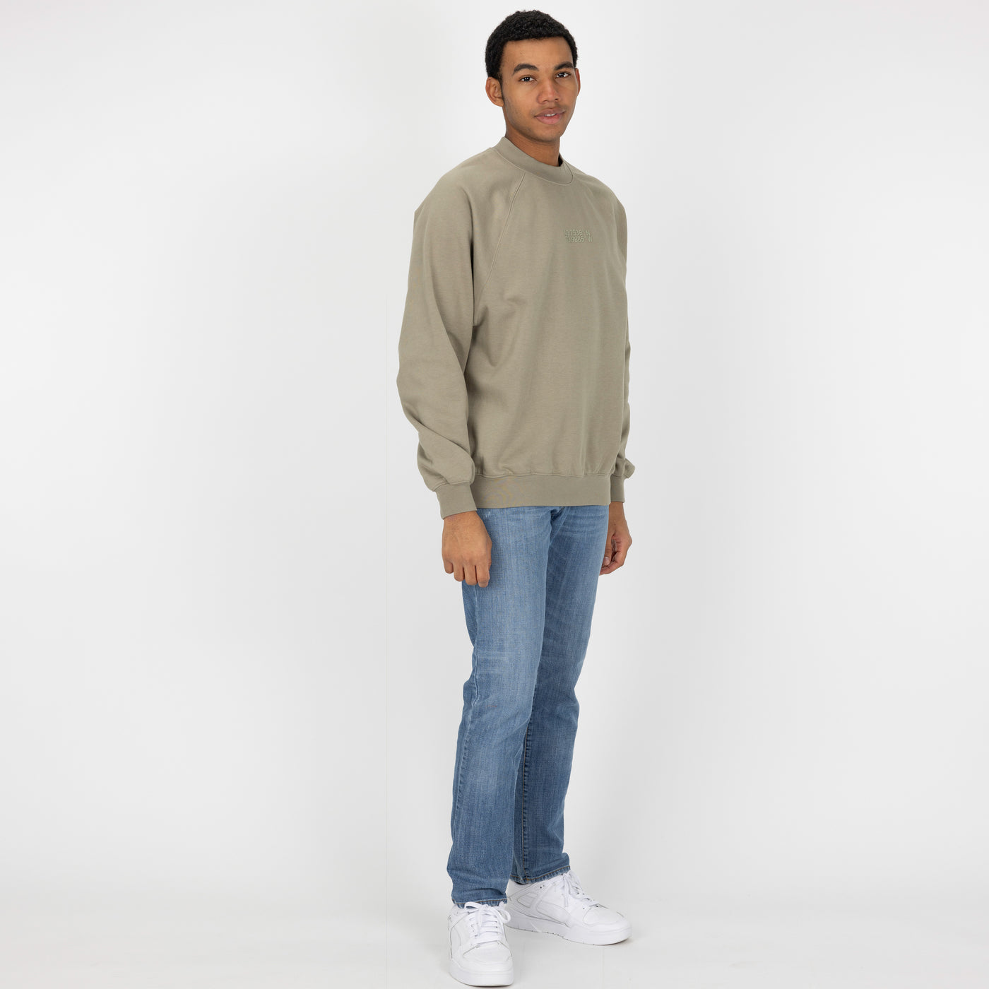 Mens Oversized Raglan Fleece Crew Sweatshirt - Overland Trek