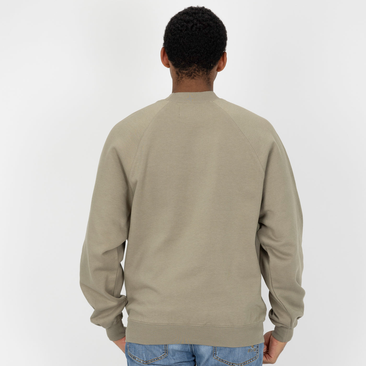 Mens Oversized Raglan Fleece Crew Sweatshirt - Overland Trek