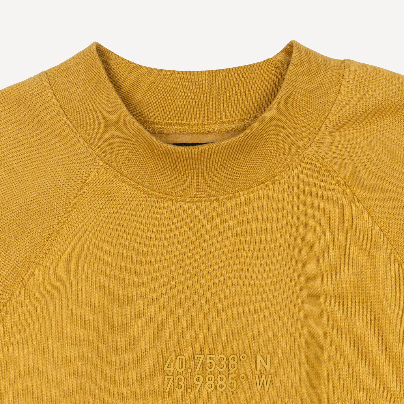 Mens Oversized Raglan Fleece Crew Sweatshirt - Honey Mustard