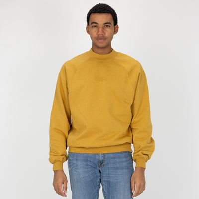 Mens Oversized Raglan Fleece Crew Sweatshirt - Honey Mustard