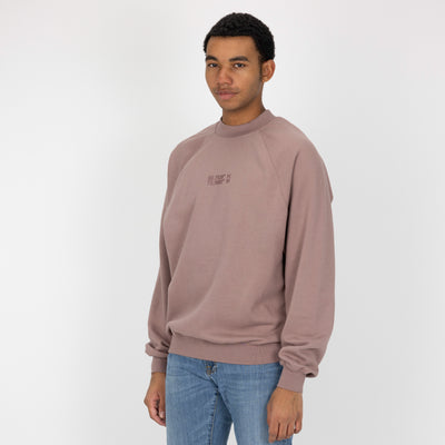 Mens Oversized Raglan Fleece Crew Sweatshirt - Antler