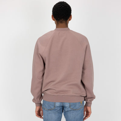 Mens Oversized Raglan Fleece Crew Sweatshirt - Antler