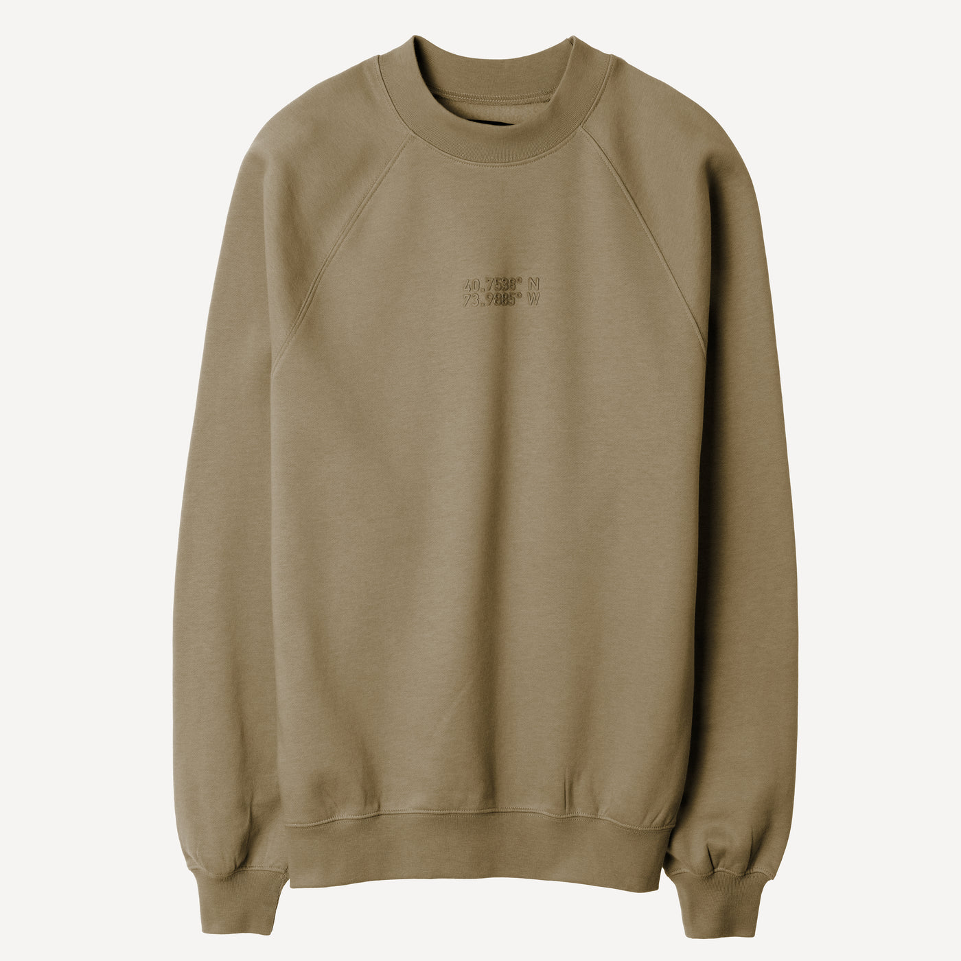 Mens Oversized Raglan Fleece Crew Sweatshirt - Elmwood