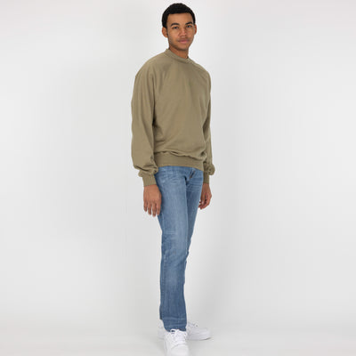 Mens Oversized Raglan Fleece Crew Sweatshirt - Elmwood