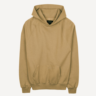 Mens Oversized Raglan Fleece Hoodie - Fennel Seed