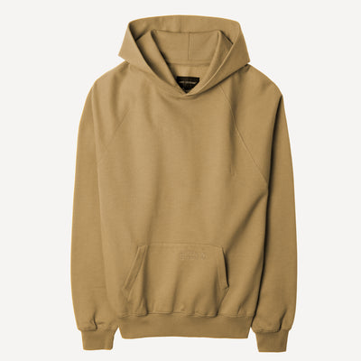 Mens Oversized Raglan Fleece Hoodie - Fennel Seed