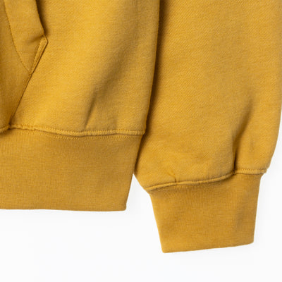 Mens Oversized Raglan Fleece Hoodie - Honey Mustard