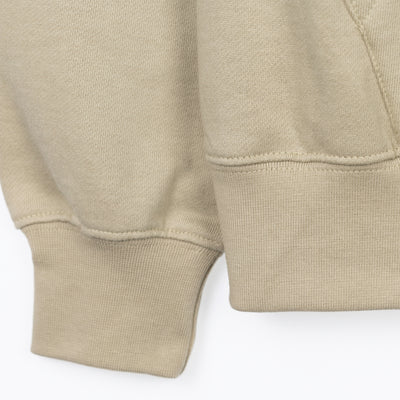 Mens Oversized Raglan Fleece Hoodie - Oatmeal