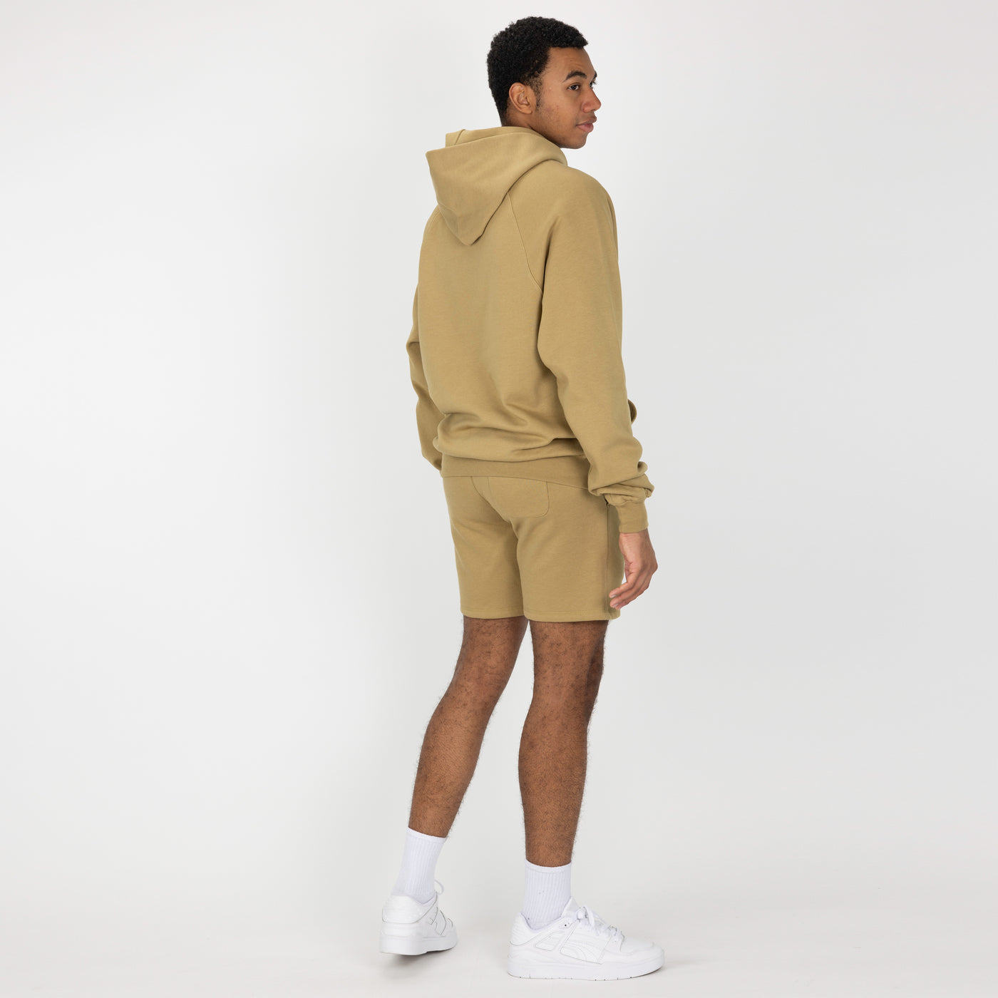 Mens Fleece Shorts - Fennel Seed