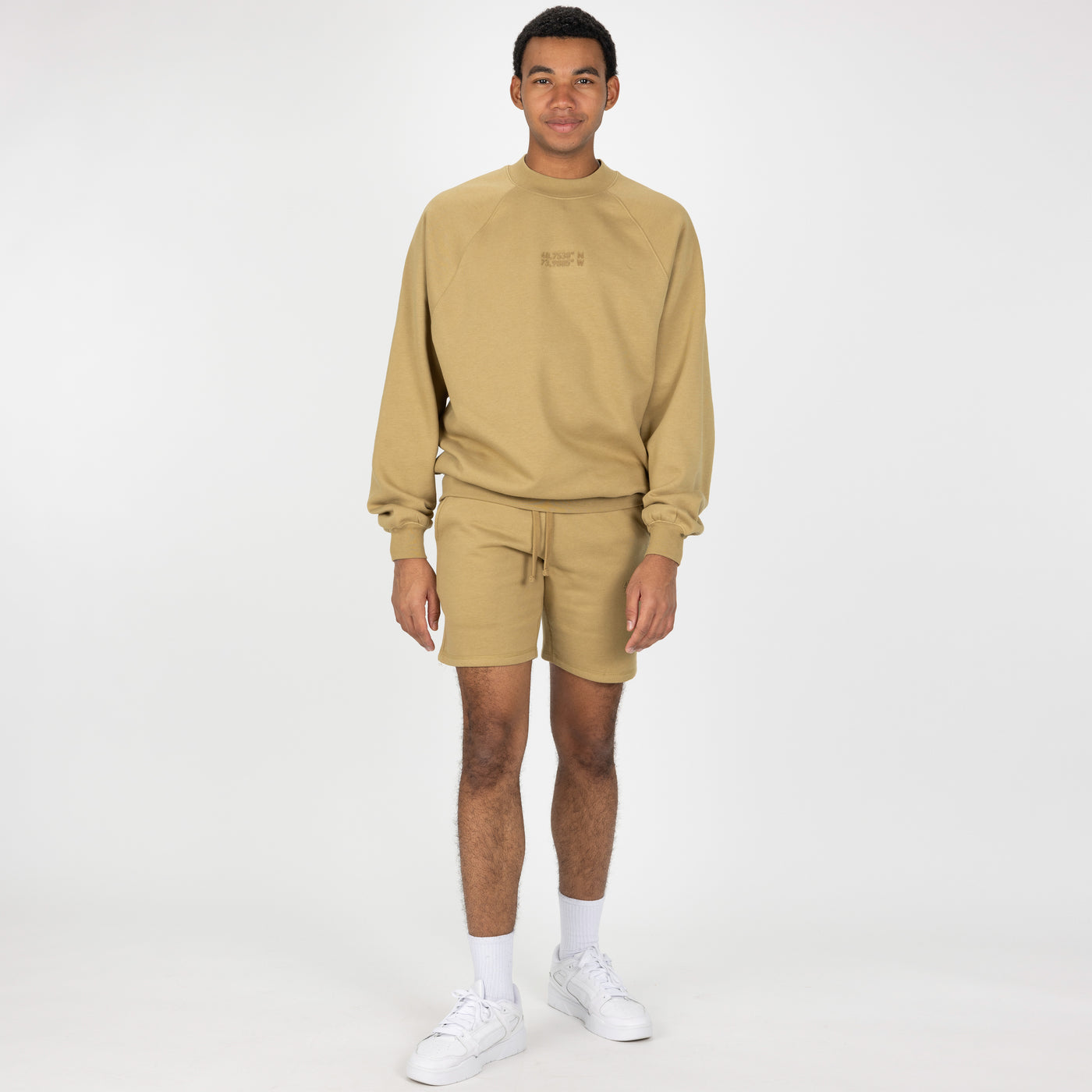 Mens Fleece Shorts - Fennel Seed