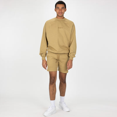 Mens Fleece Shorts - Fennel Seed