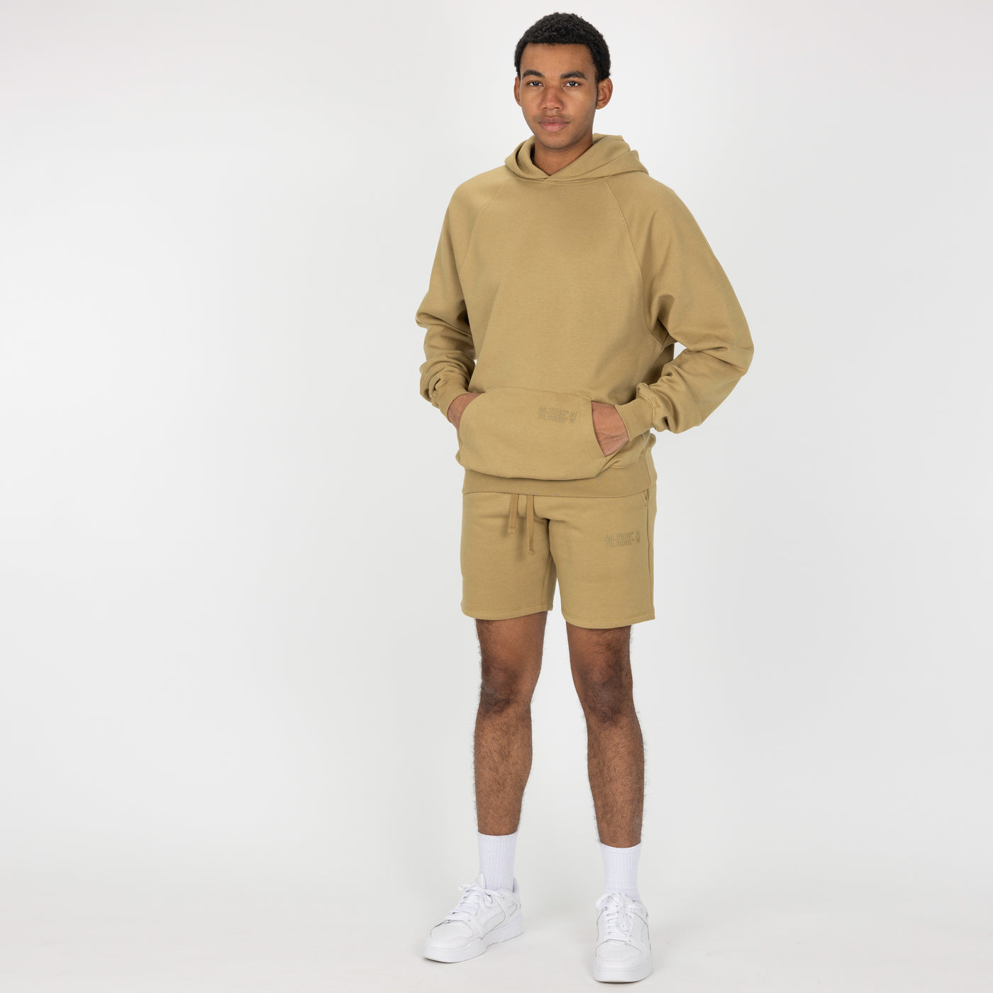 Mens Fleece Shorts - Fennel Seed