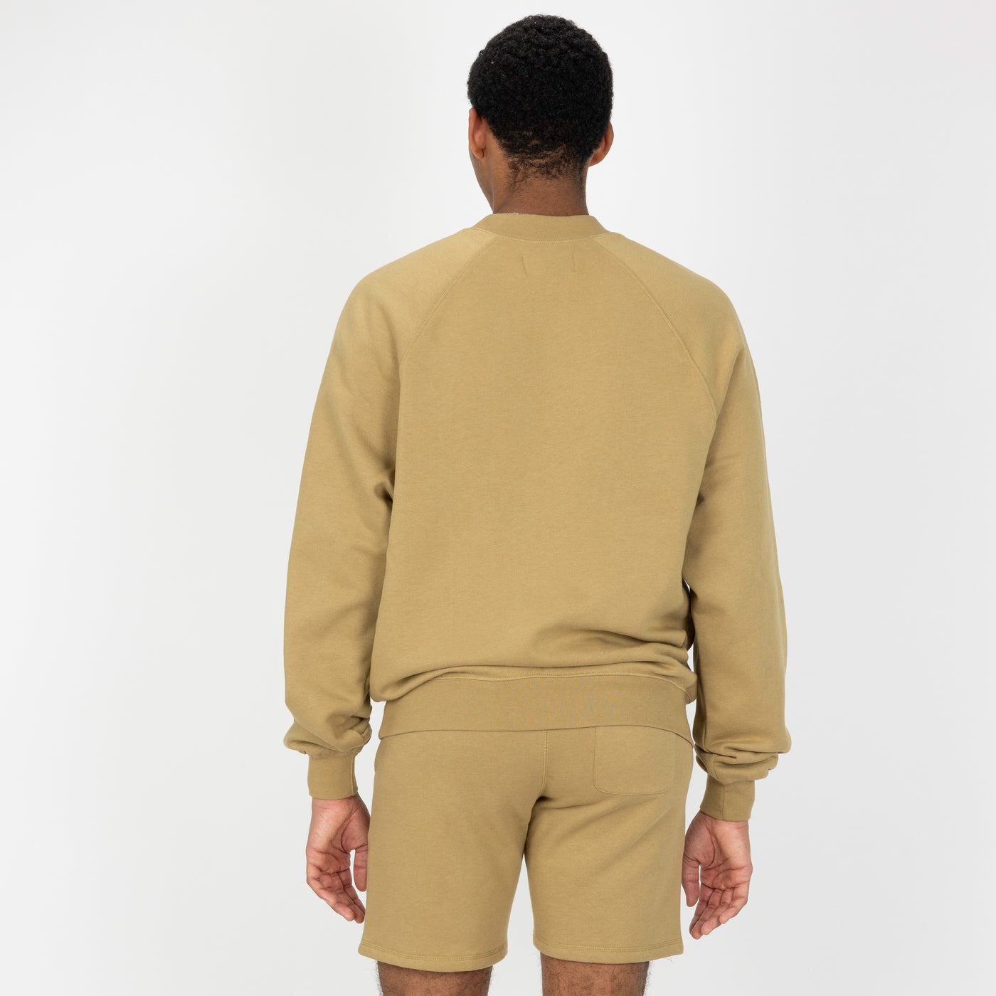 Mens Fleece Shorts - Fennel Seed