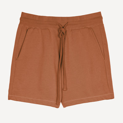 Mens Fleece Shorts - Amber Brown