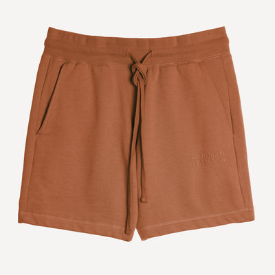 Mens Fleece Shorts - Amber Brown