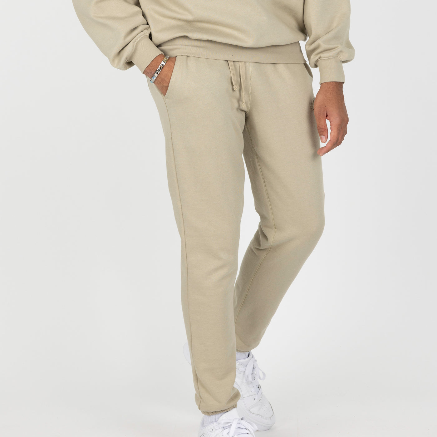 Mens Fleece Jogger - Oatmeal